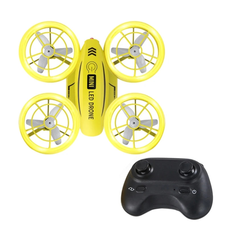 Voo experiência brinquedo voador com controle remoto com mini drones com luz LED