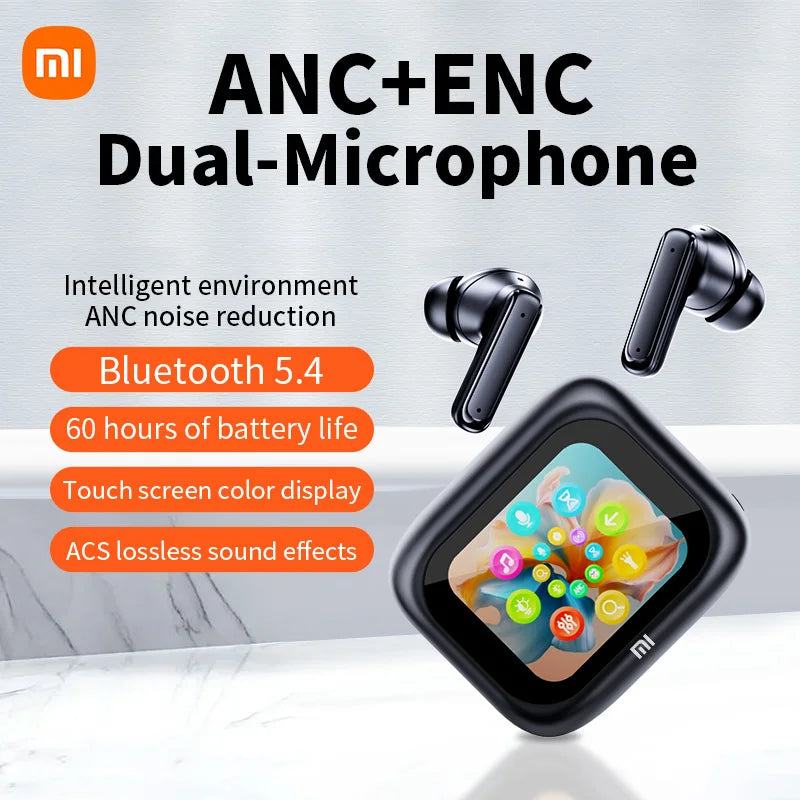 Headphone Pro Full In Touch Screen, c/ microfone, cancelamento de ruído, sem fio, Bluetooth 5.4.